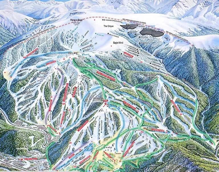 Winter Park complete trail map showing all ski runs and lifts