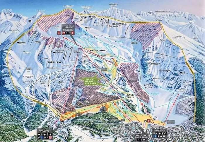Alyeska complete trail map showing all ski runs and lifts
