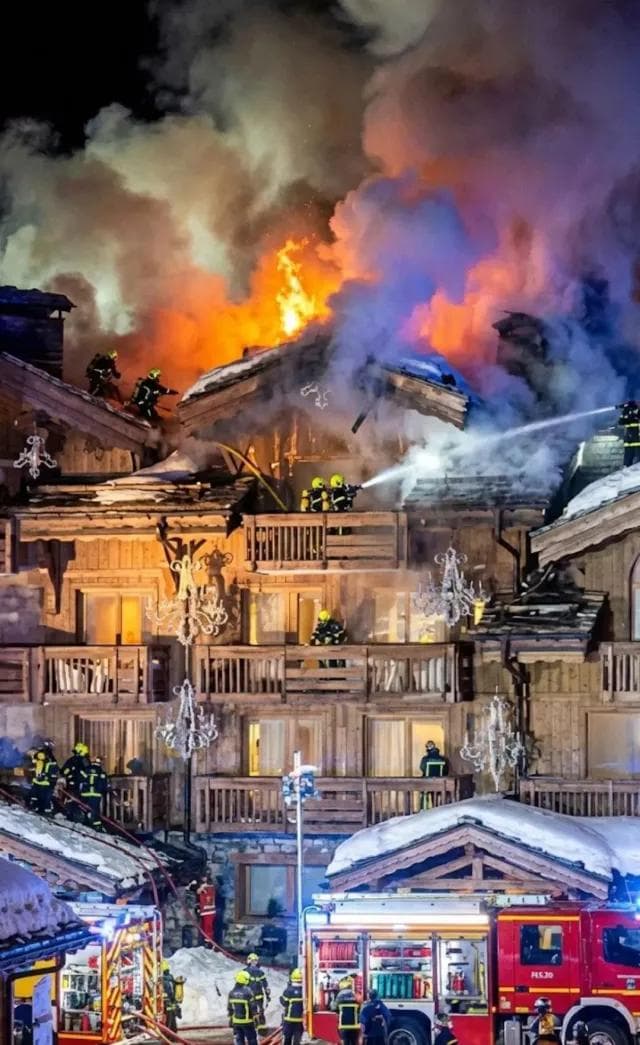 Courchevel Hotel Fire Displaces 250 Guests as Firefighters Battle Blaze for 15+ Hours