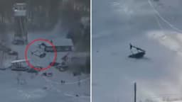 The moment two Russian executives were killed in a horror helicopter crash has been captured in shocking footage.