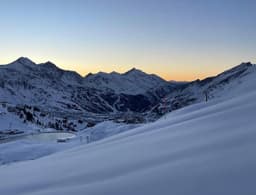 Obertauern Resort in the sunrise