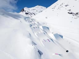 Looking direction up the terrain part at PΓ€nda Snowpark