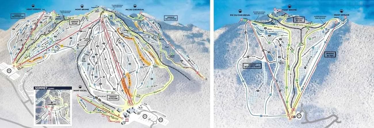 Bromont complete trail map showing all ski runs and lifts