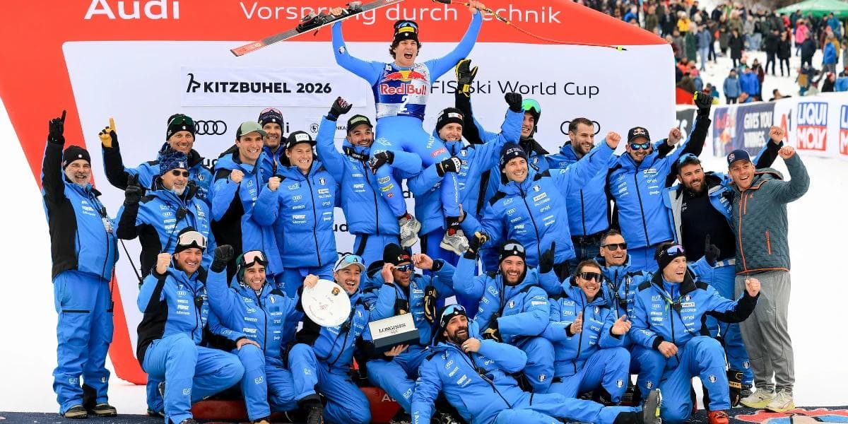 Franzoni Claims Maiden Kitzbühel Downhill Win as Odermatt's Streif Drought Continues