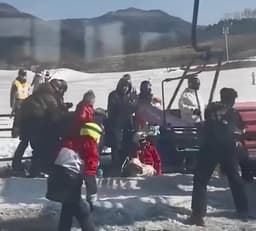 Chairlift Rollback Sends Skiers Jumping at Chinese Ski Resort